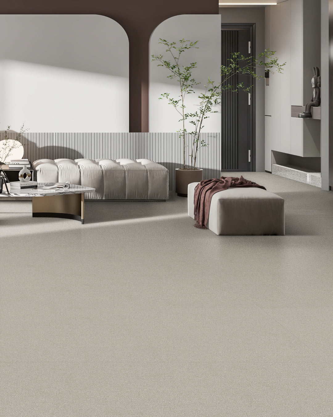 Woven Taupe Porcelain Tiles - Textured Matte - Kaolin Surfaces