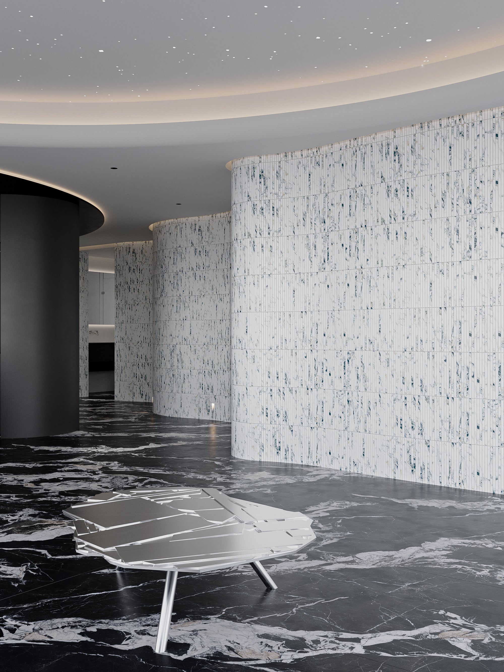 Stix Kit Kat / Ice Jade 2.0 - Mosaic Porcelain Tiles - Kaolin Surfaces