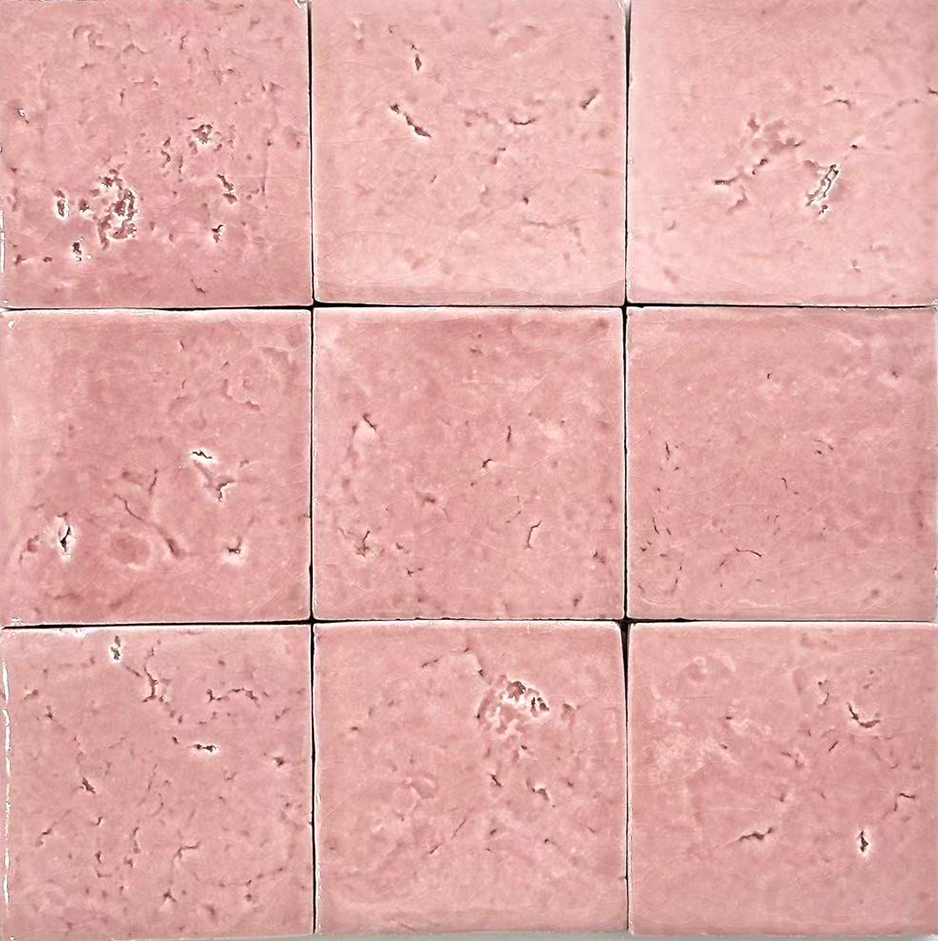 Blush Pink crackle glaze tile