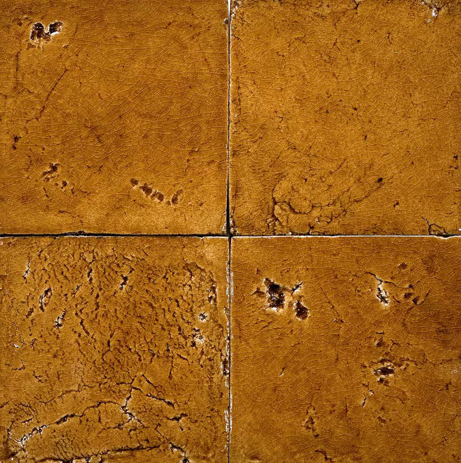 Harvest Yellow crackle glaze tile