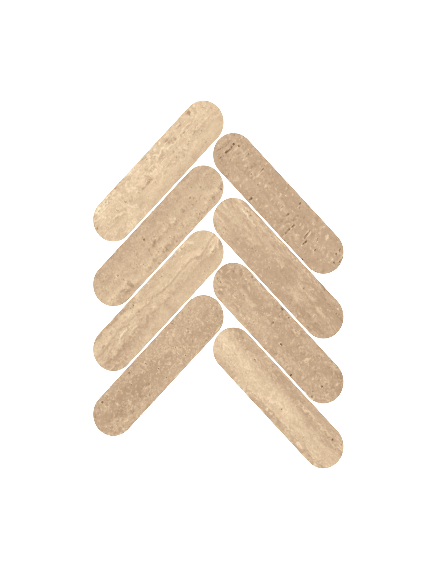 Ovaletti Herringbone / Vein Cut Noce Travertine