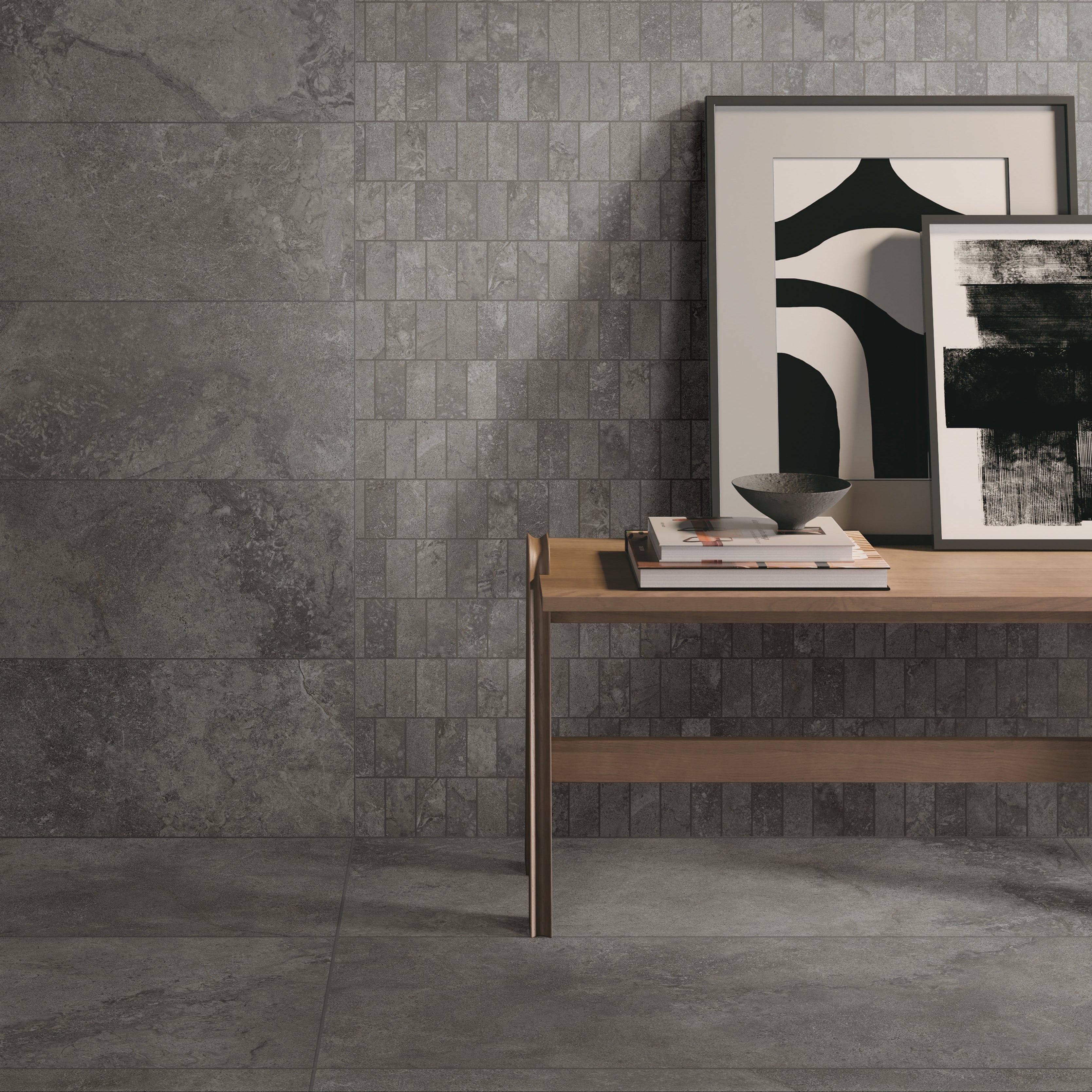 Dolomite Graphite Porcelain Tiles - Kaolin Surfaces