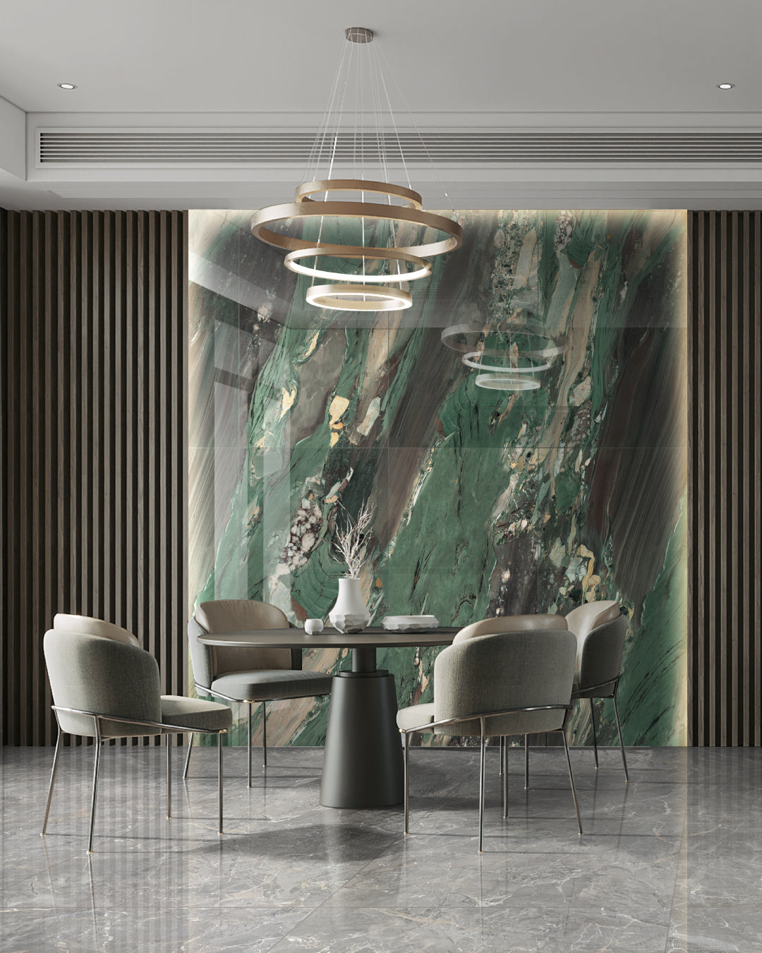 Four Seasons Green Marble Porcelain Tiles - Kaolin Surfaces